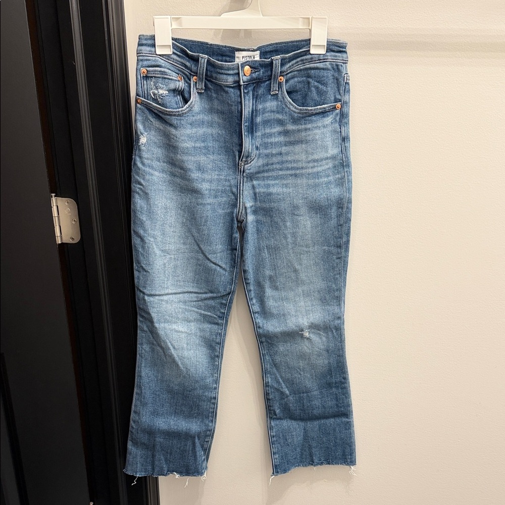 Pistola Lennon Blue Ankle Cropped Jeans